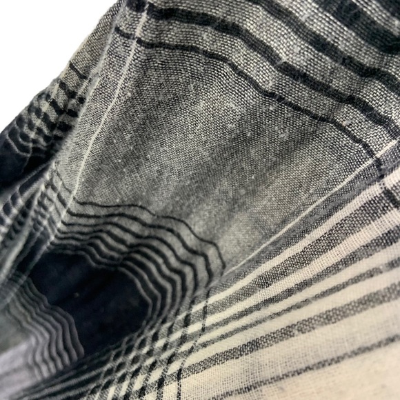 Anthropologie Floreat Womens Plaid Beaded Embroidered Boho Tunic Top Sz Medium - Picture 9 of 13